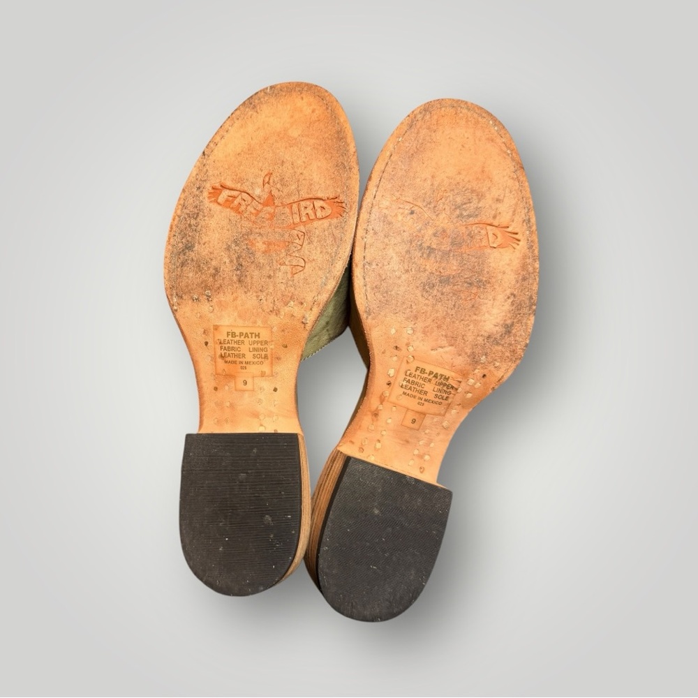 Freebird Path Leather Block Heel Slides Womens Si… - image 8
